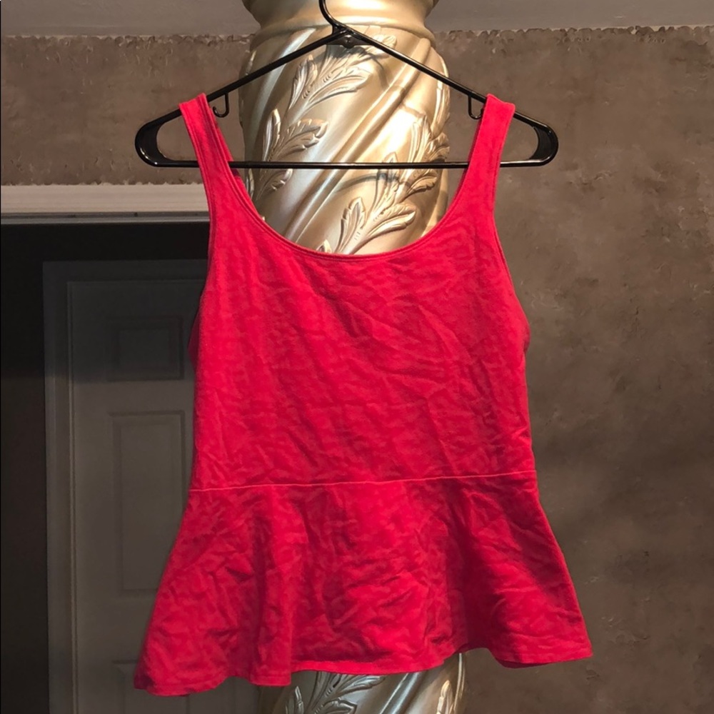 Pink peplum tank top - Express